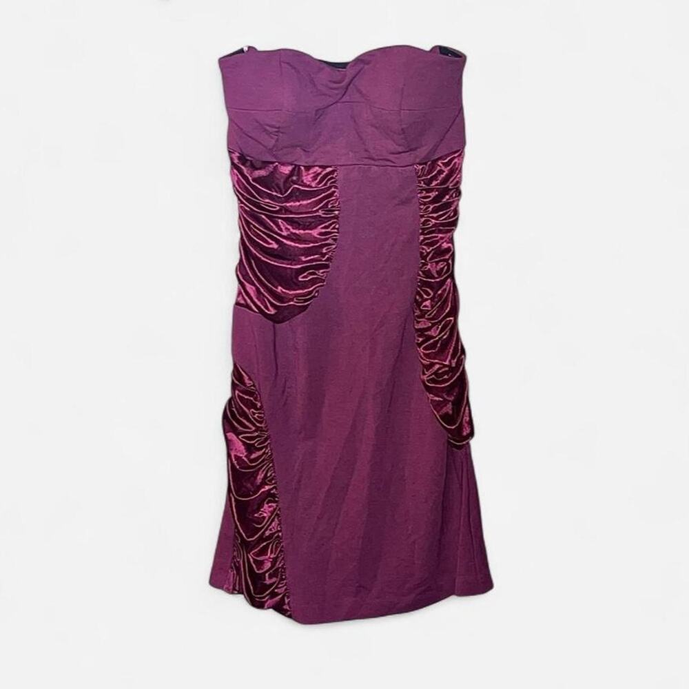 Alyn Paige New York Plum Wine Strapless Bodycon Dress - Size 9/10
